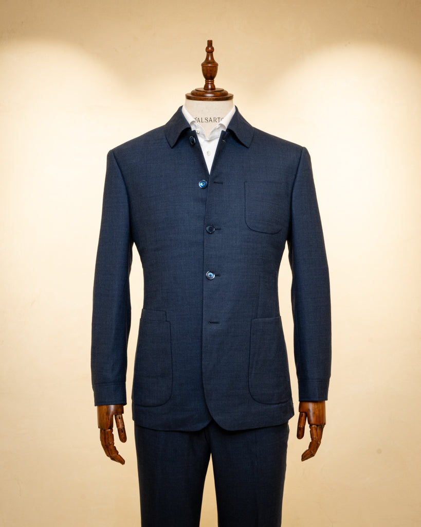 Abito Stile Coreano Blu Melange
