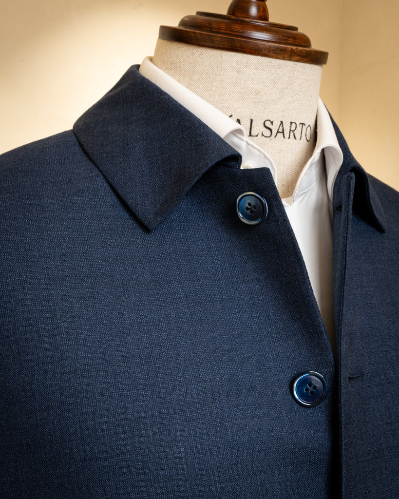 Korean Style Suit Blue Melange