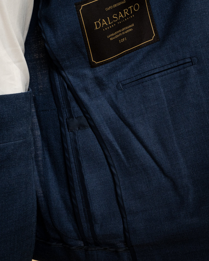 Korean Style Suit Blue Melange