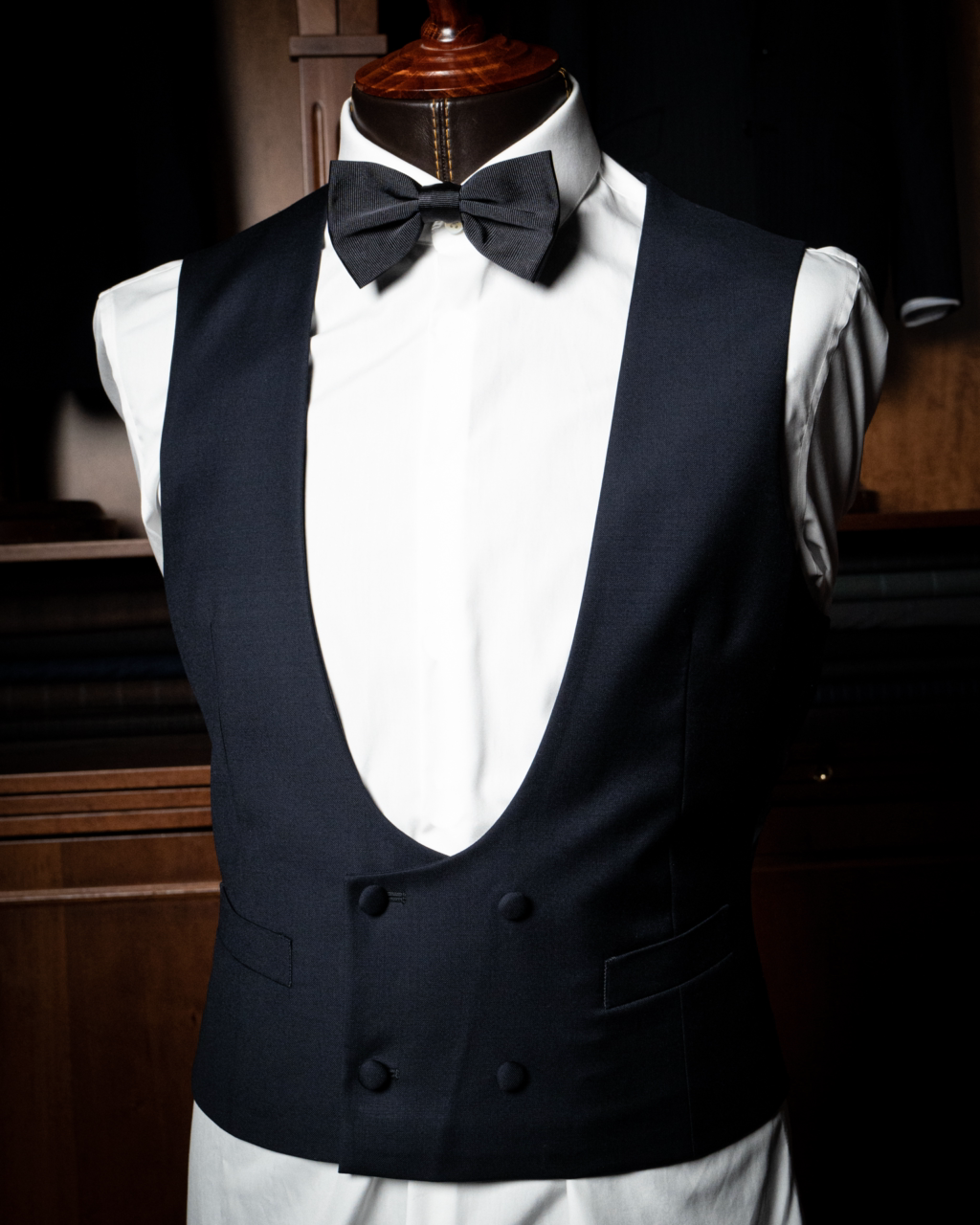Abito Stile Smoking Donatello Navy Blue con Gilet