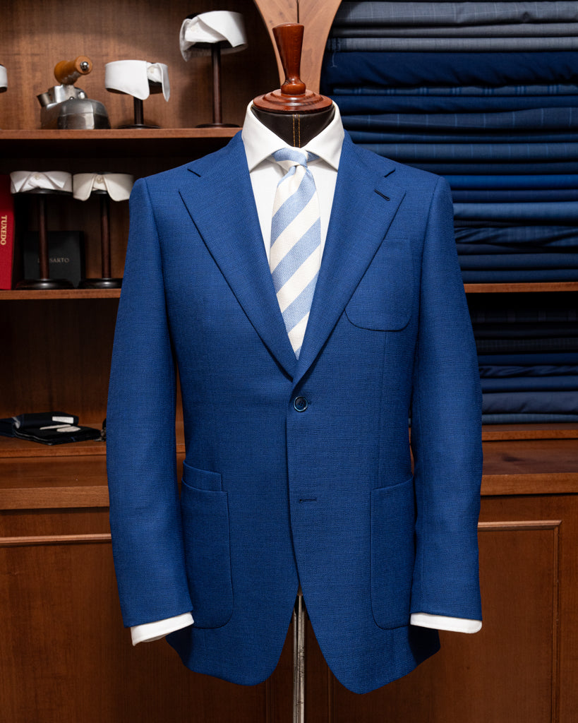 Blazer Giotto Hopsack Blu Chiaro