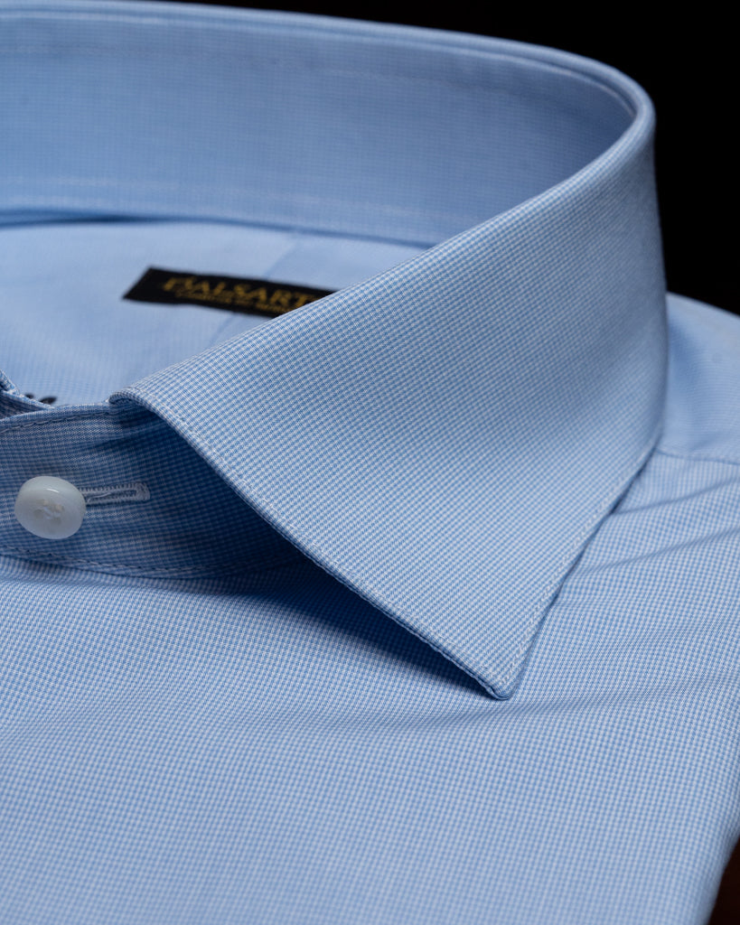Camicia Azzurra Mini Quadri