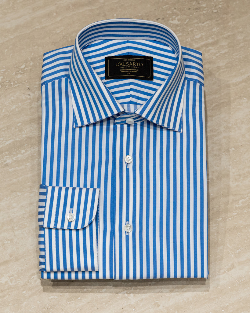 Camicia Azzurra e Bianca Bacchettata