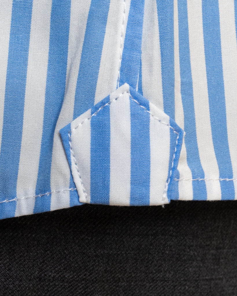 Camicia Bacchettata Azzurra Stretch