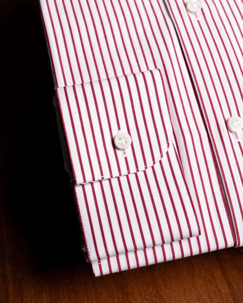 Camicia Bacchettata Bianca e Rossa