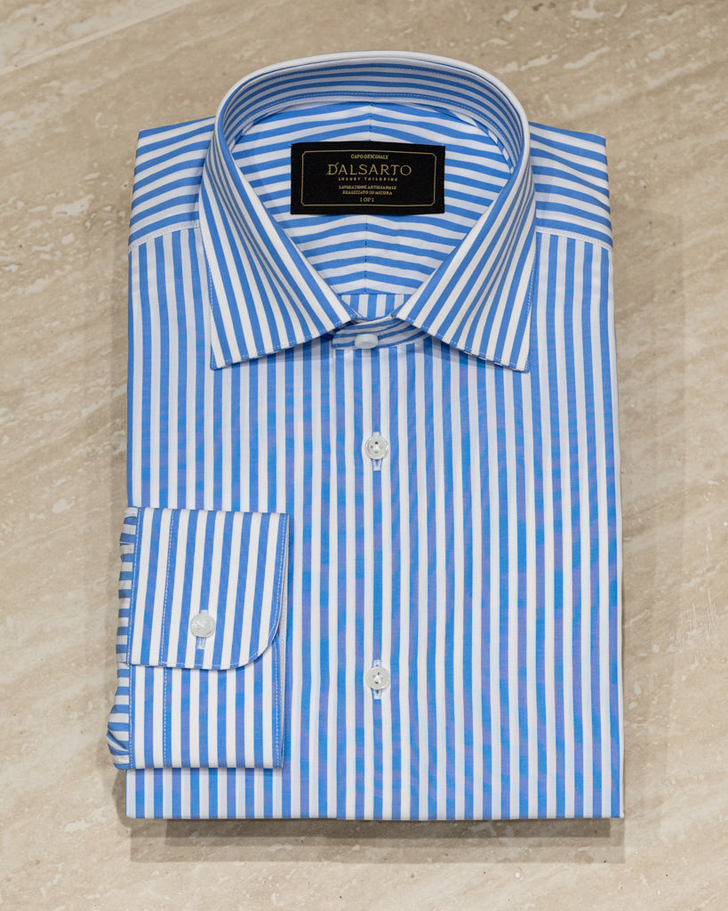 Camicia Bacchettata Celeste