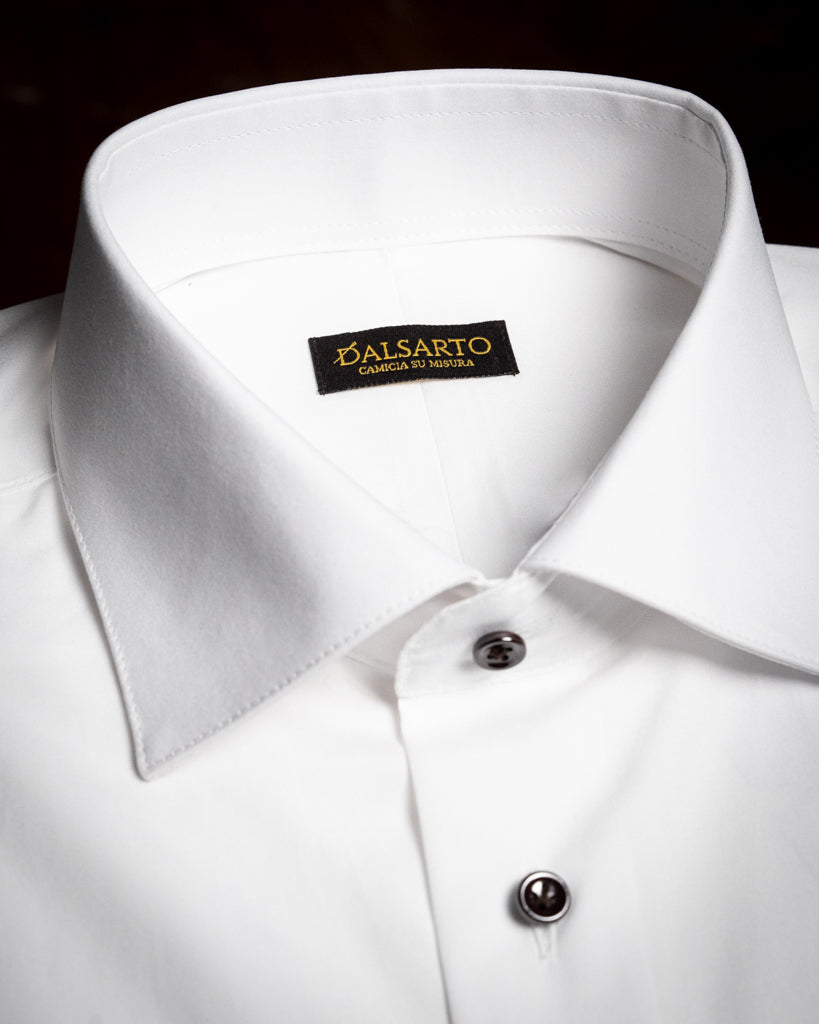 Camicia Bianco Dalsarto Con Bottoni Neri