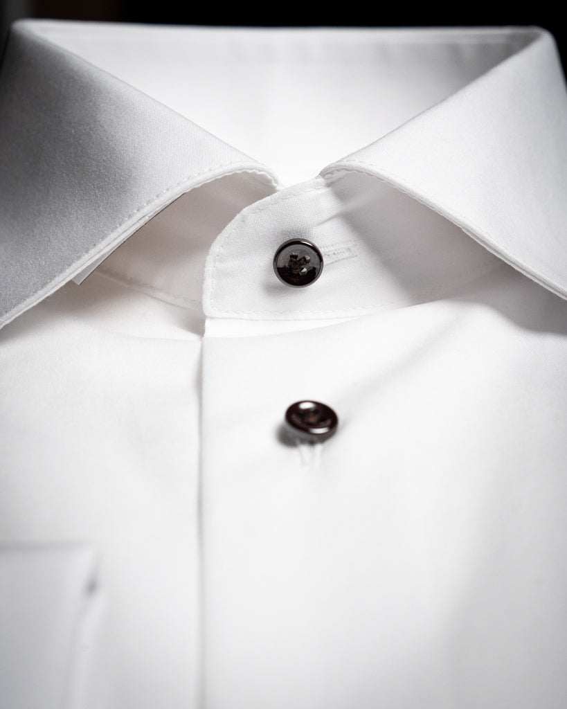 Camicia Bianco Dalsarto Con Bottoni Neri