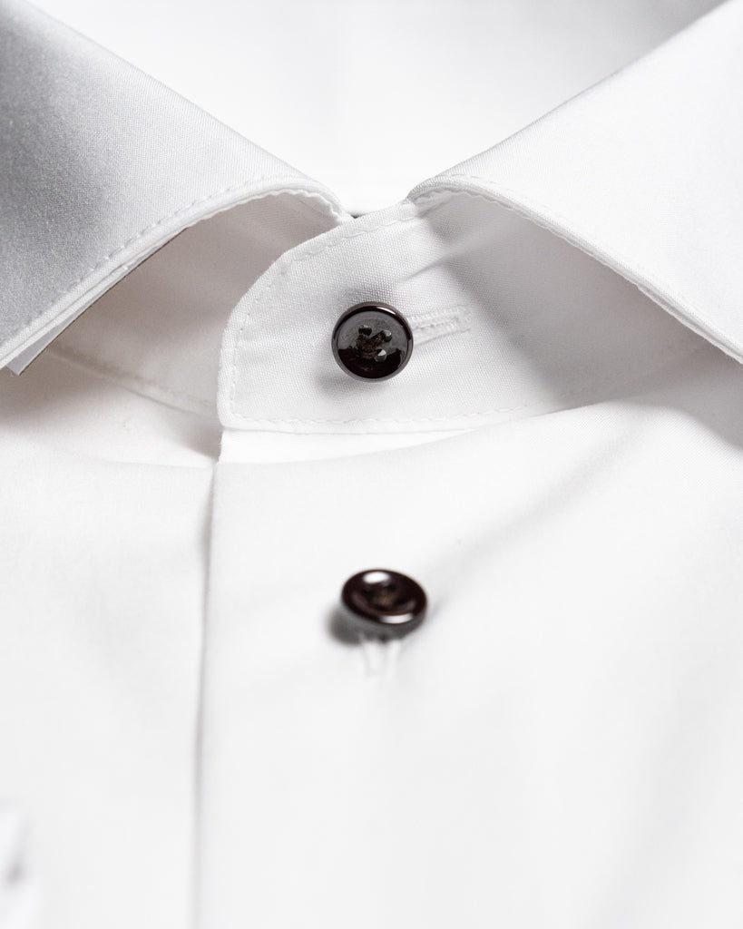 Camicia Bianco Dalsarto Con Bottoni Neri