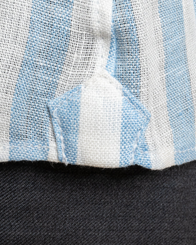 Camicia Button Down Bacchettata Azzurra Stretch
