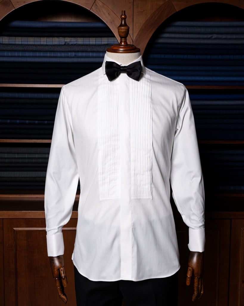 Camicia Cerimonia Plissé Off White