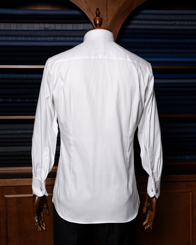 Camicia Cerimonia Plissé Off White