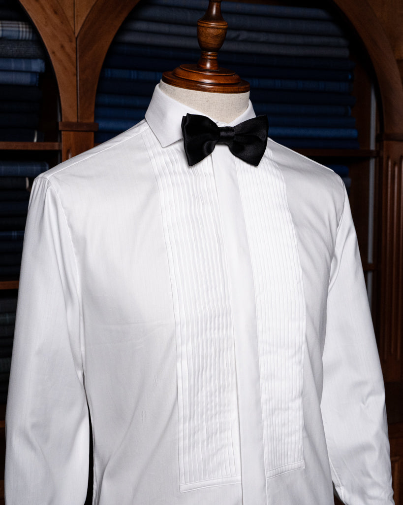 Camicia Cerimonia Plissé Off White