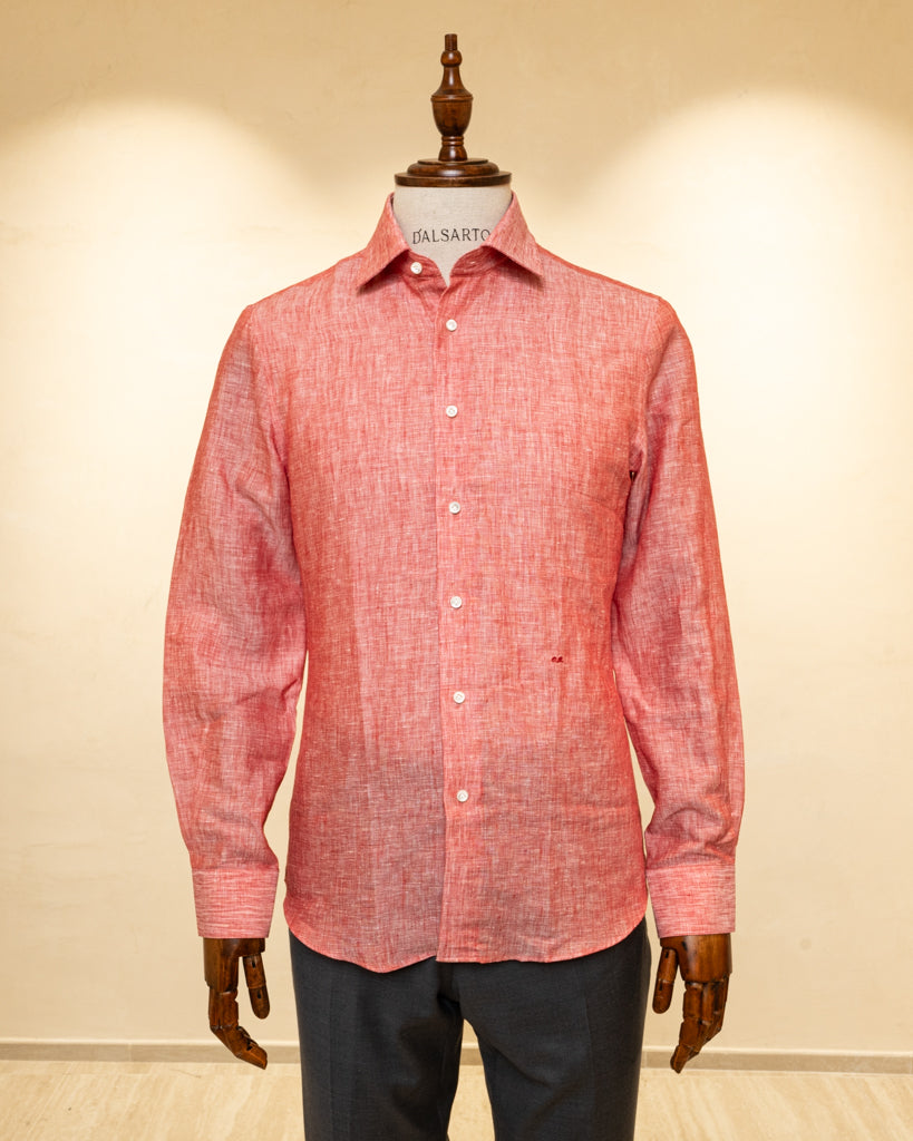 Red Linen Shirt