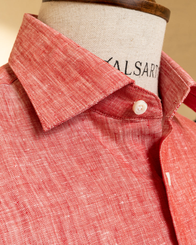 Red Linen Shirt