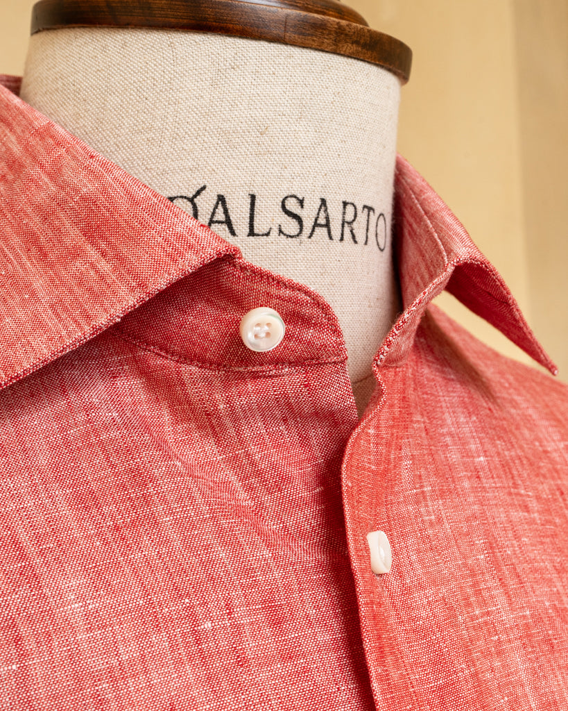 Red Linen Shirt