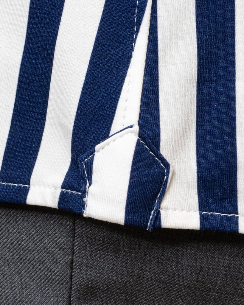 Camicia Stretch Bacchettata Blu Scuro