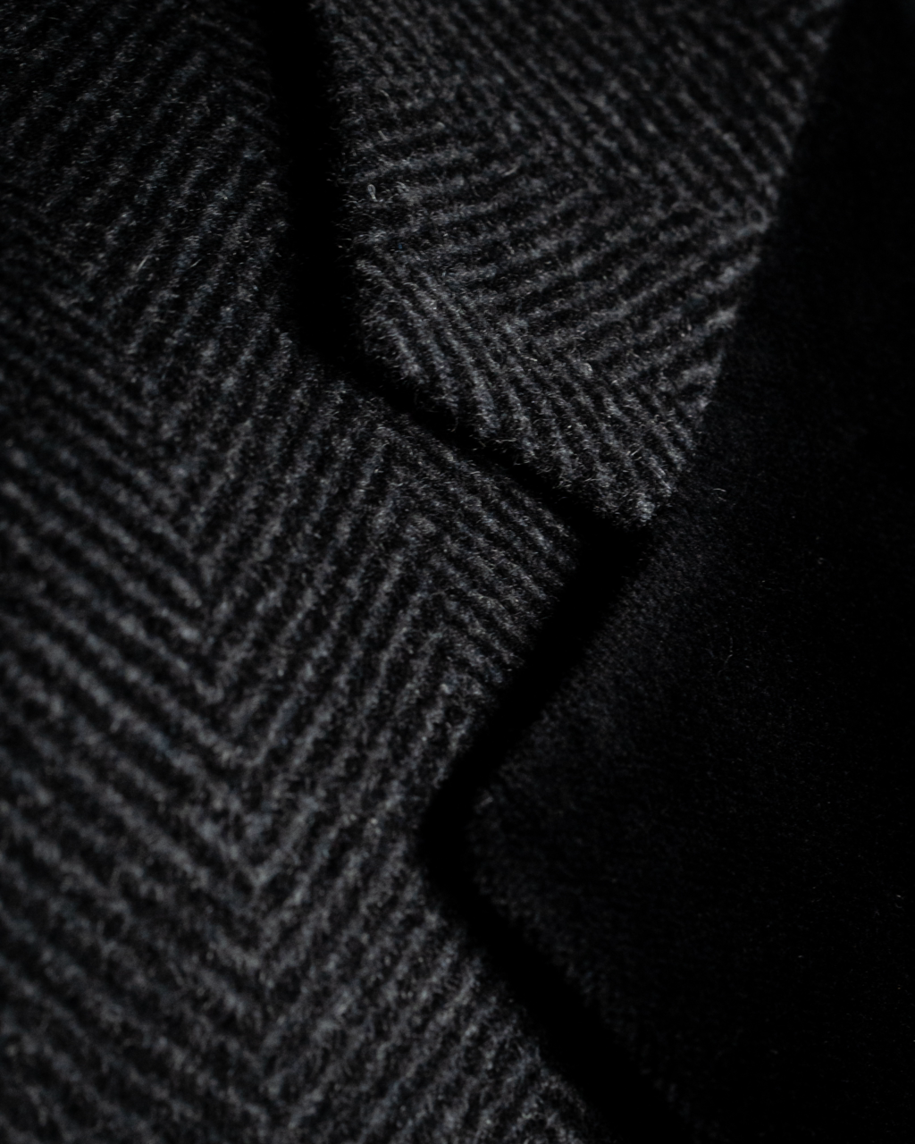 Brunelleschi Grey Herringbone Wool and Cashmere Coat