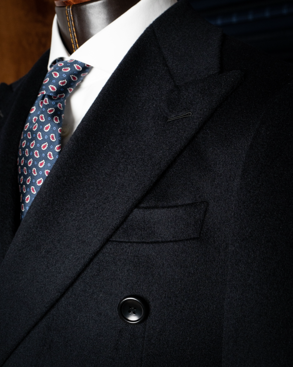 Cappotto Ghiberti Blu Lana Cashmere