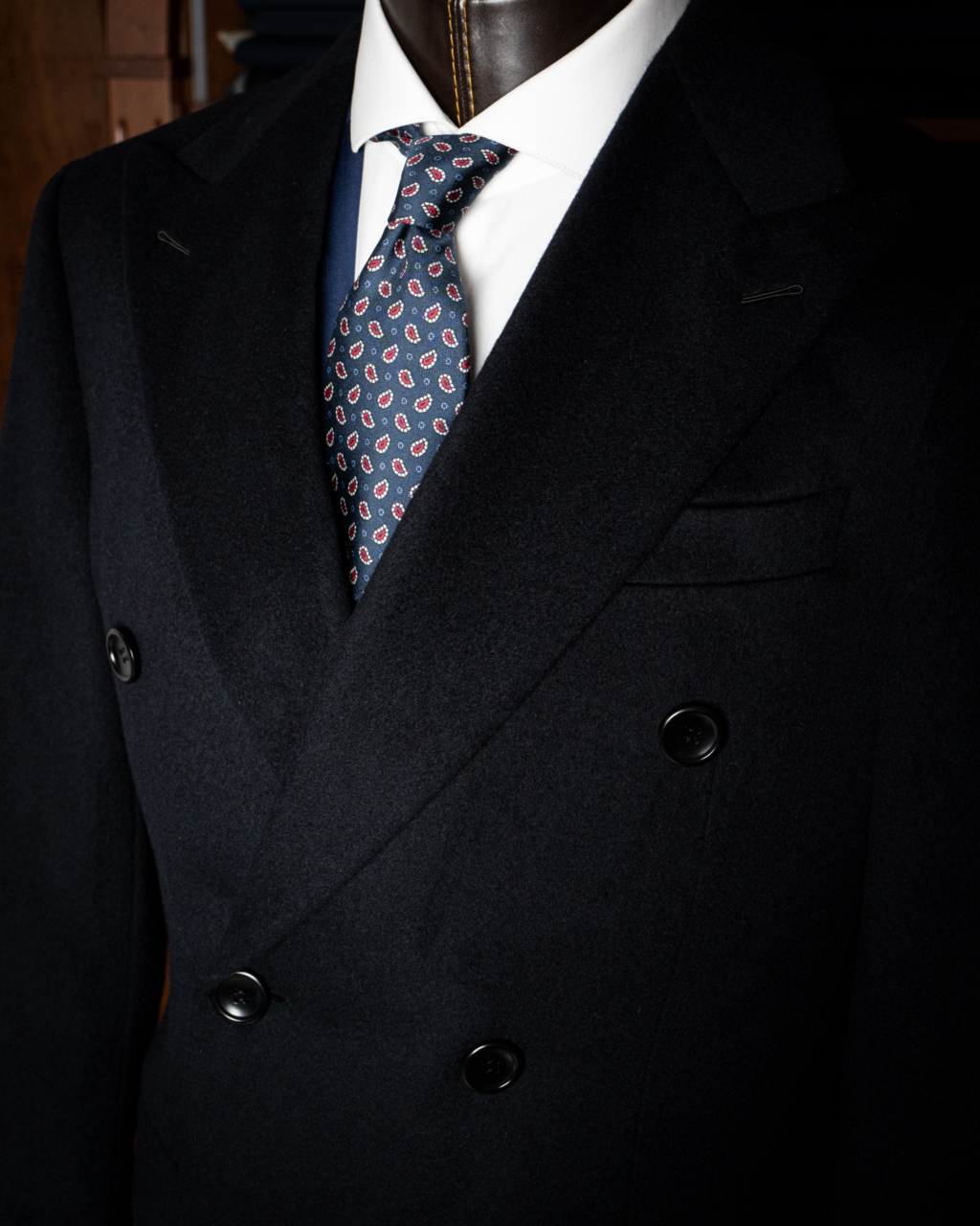 Cappotto Ghiberti Blu Lana Cashmere