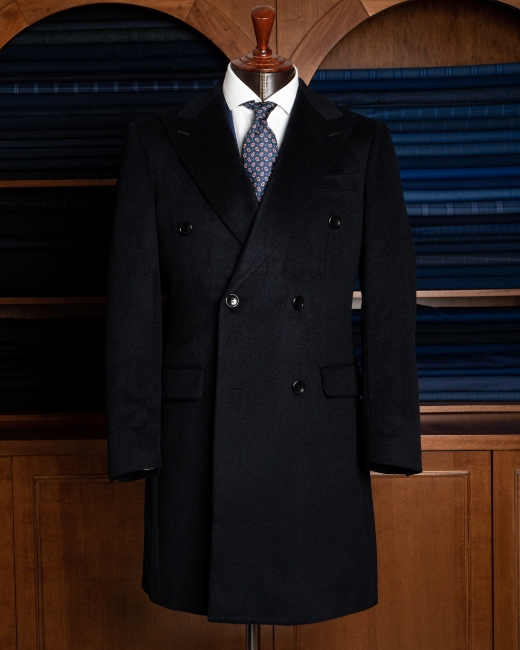 Cappotto Ghiberti Blu Lana Cashmere