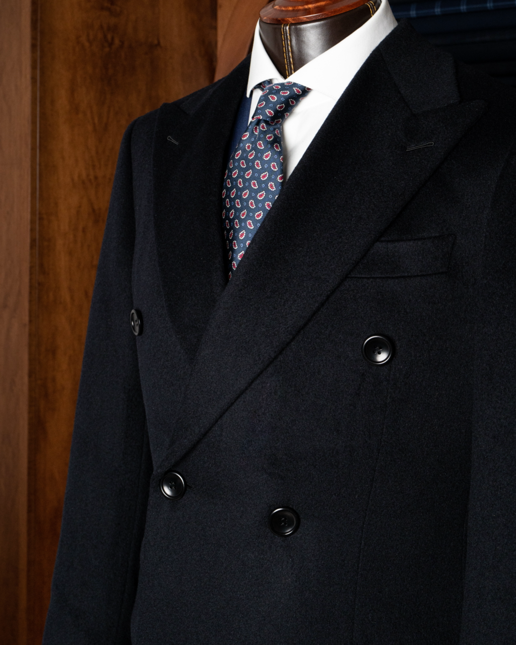Cappotto Ghiberti Blu Lana Cashmere