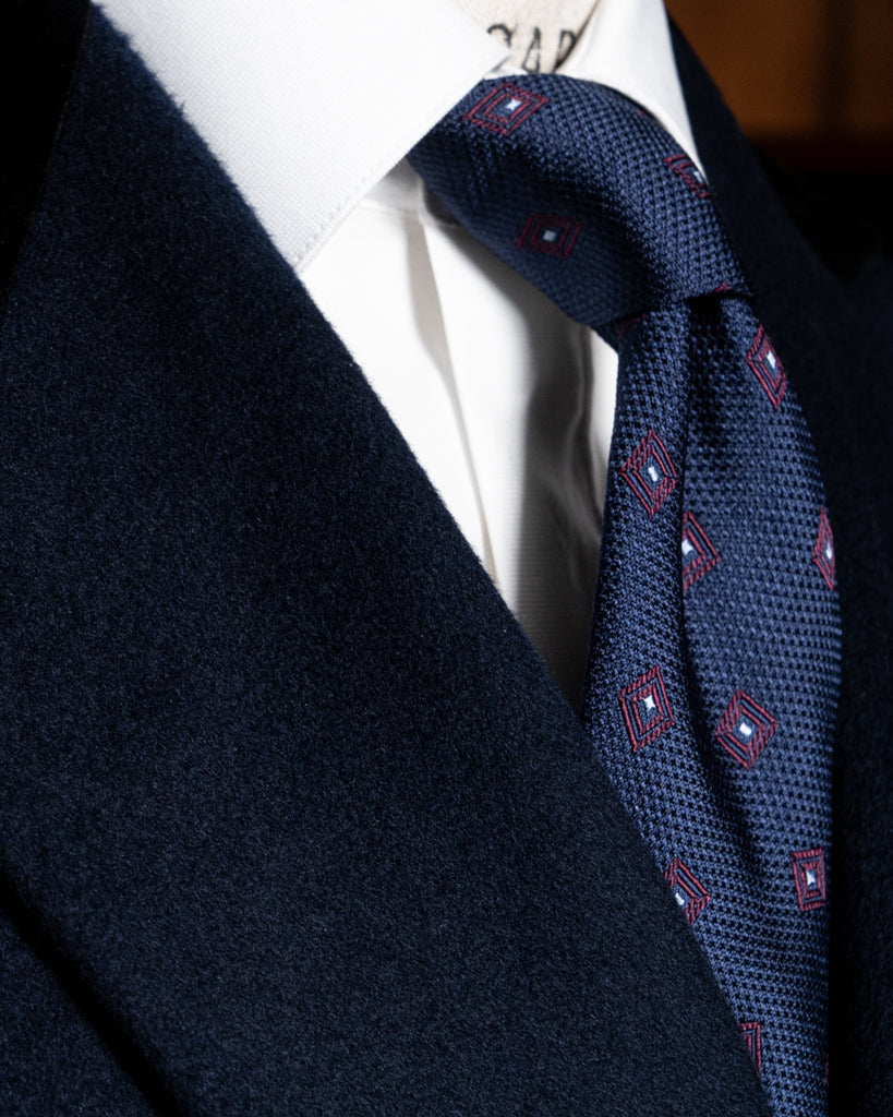Cappotto Ghiberti Blu Scuro Lana Cashmere