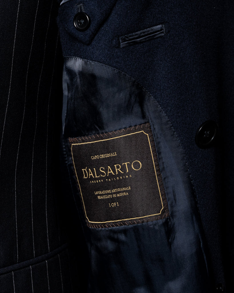 Cappotto Ghiberti Blu Scuro Lana Cashmere