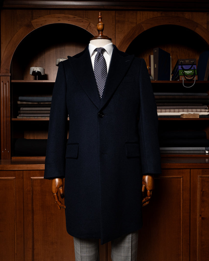 Cappotto Mantegna Blu Scuro Lana Cashmere