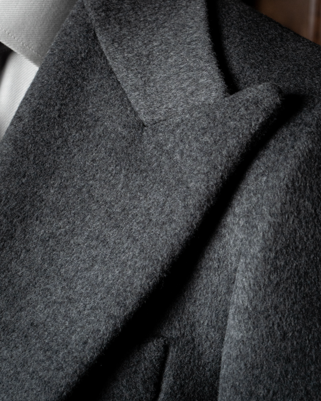 Cappotto Mantegna Grigio Lana Seta