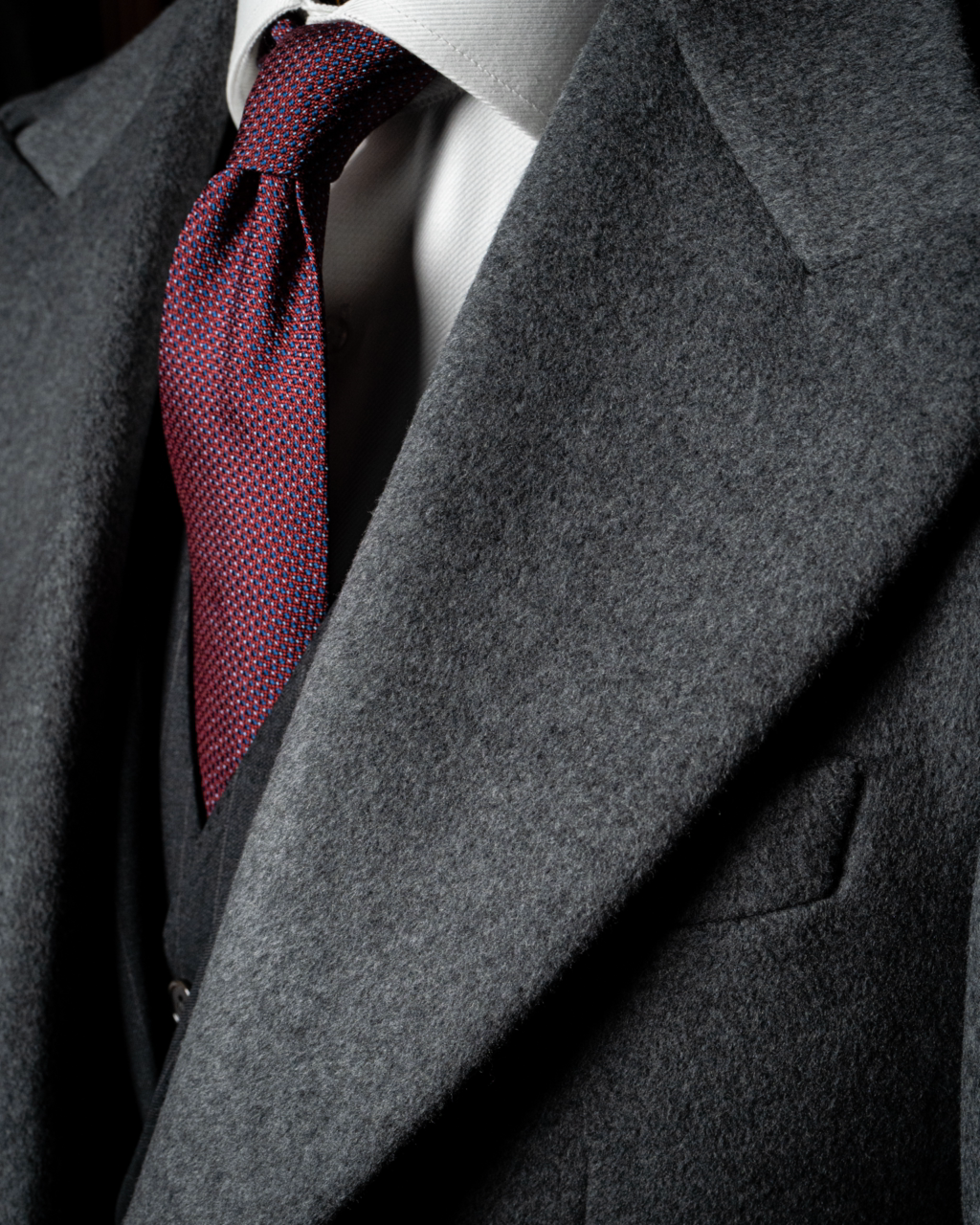 Cappotto Mantegna Grigio Lana Seta