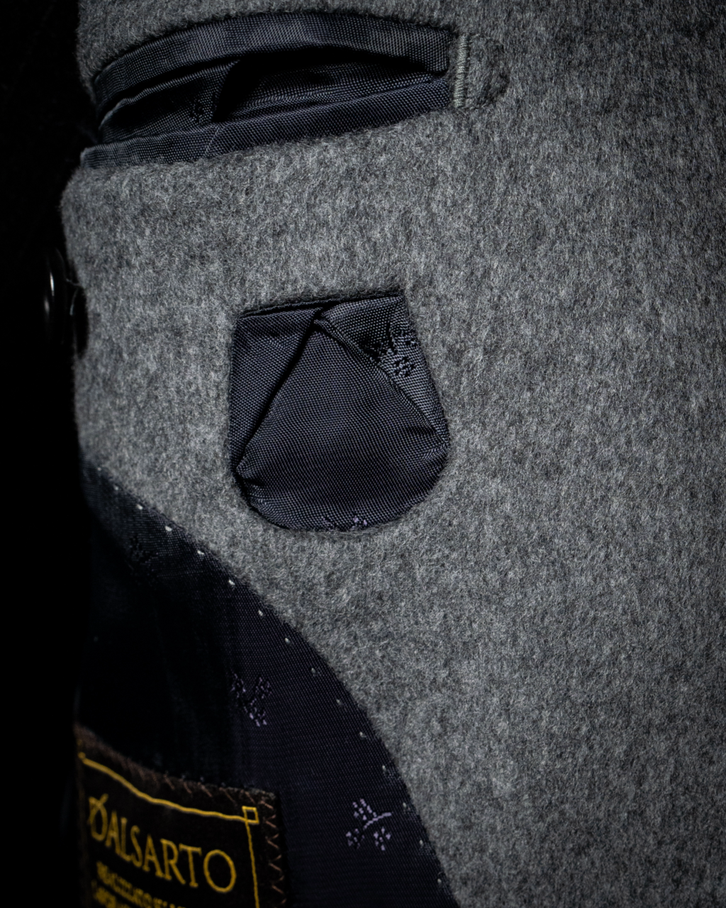 Cappotto Mantegna Grigio Lana Seta
