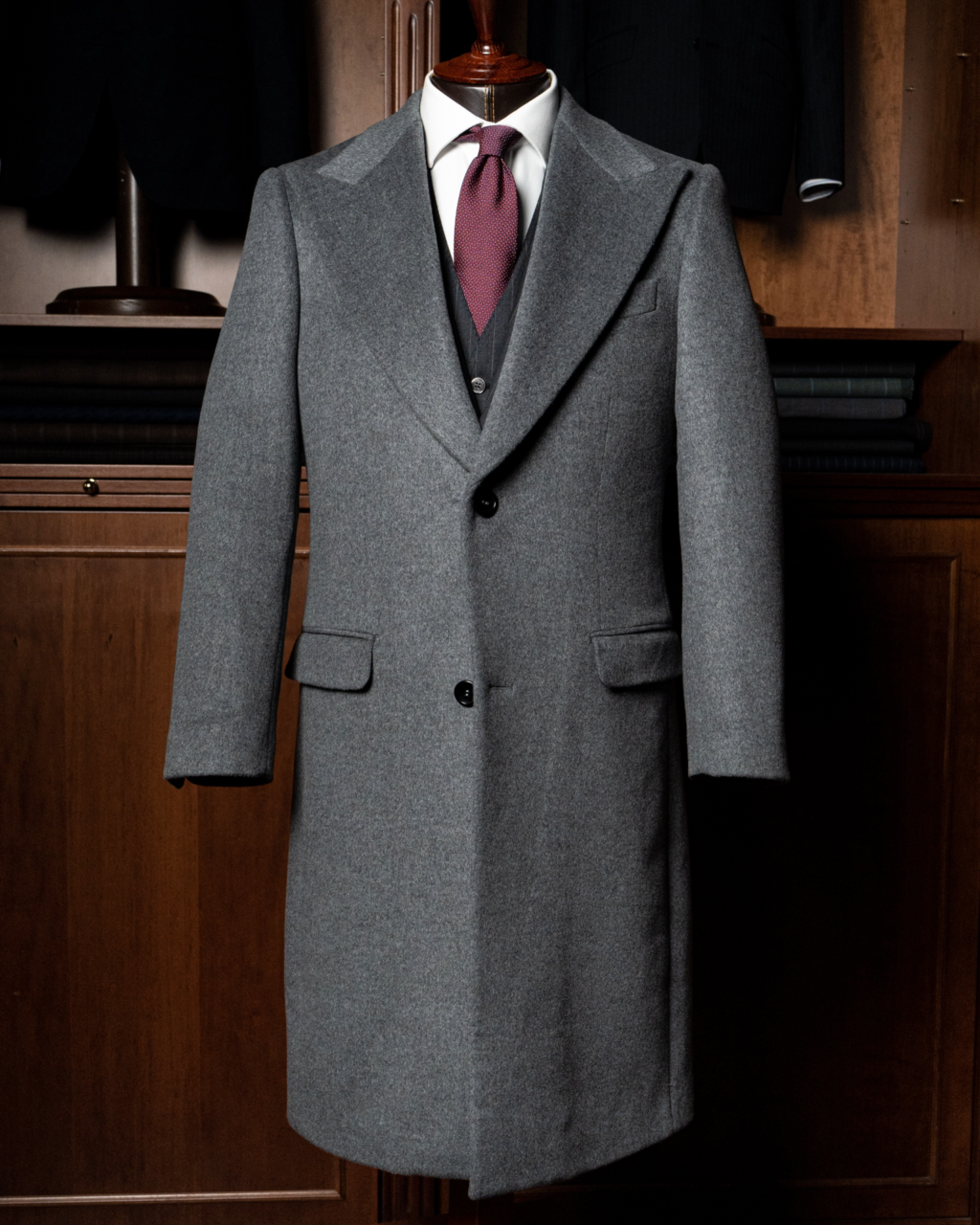 Cappotto Mantegna Grigio Lana Seta