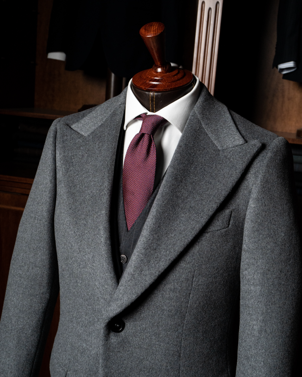 Cappotto Mantegna Grigio Lana Seta