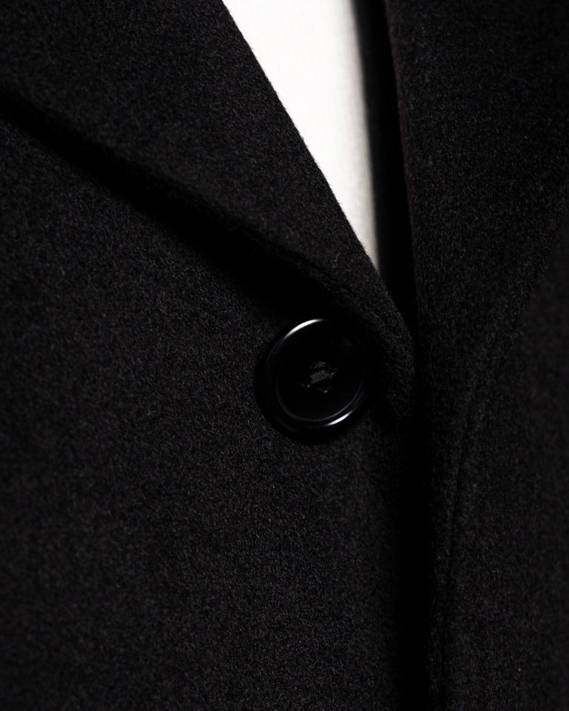 Cappotto Nero Monopetto Lana Cashmere