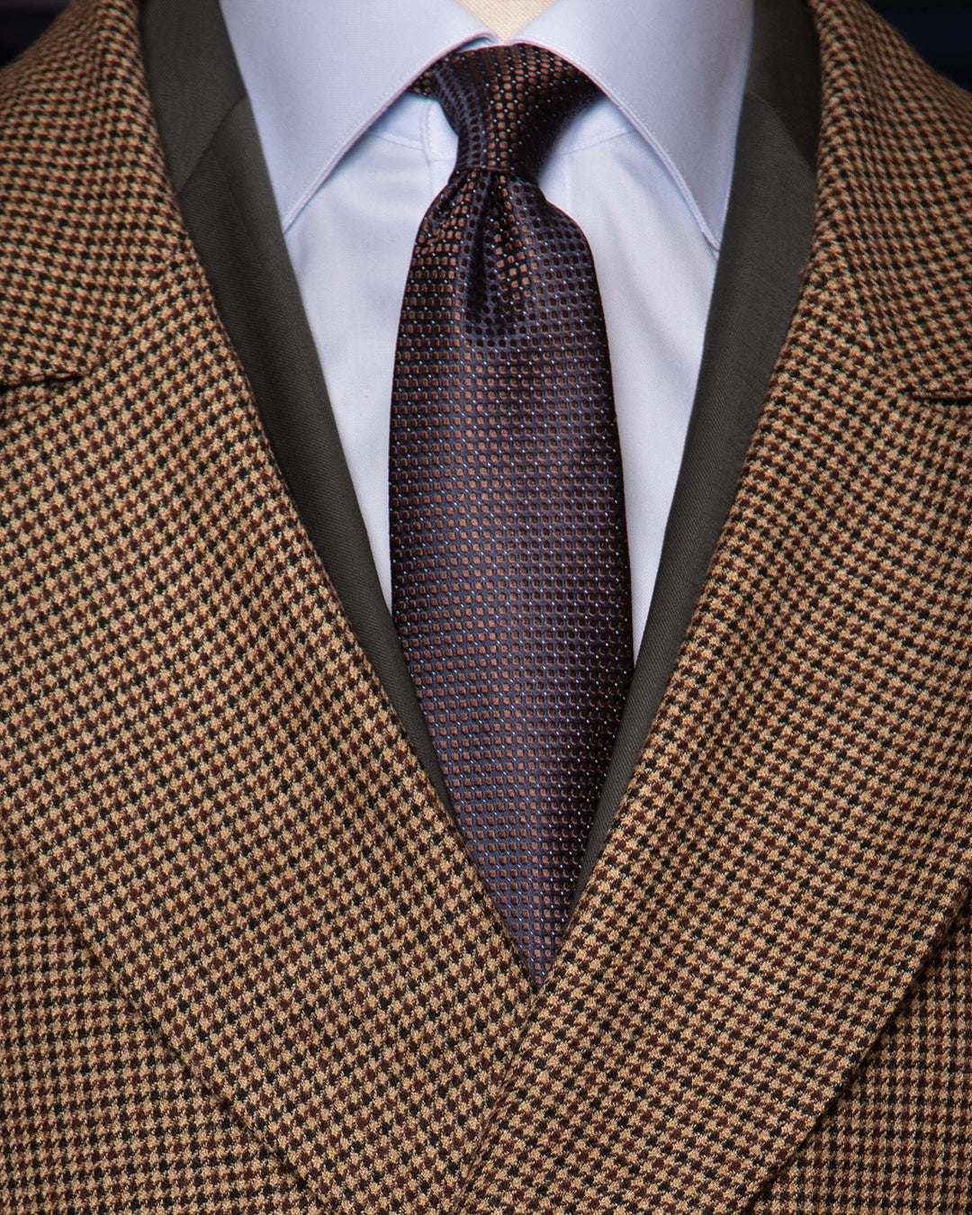 Cappotto Pied de Poule Nocciola