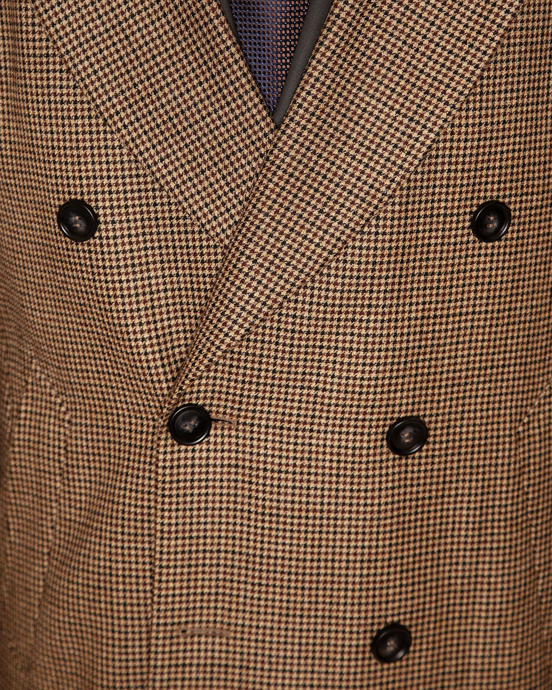 Cappotto Pied de Poule Nocciola