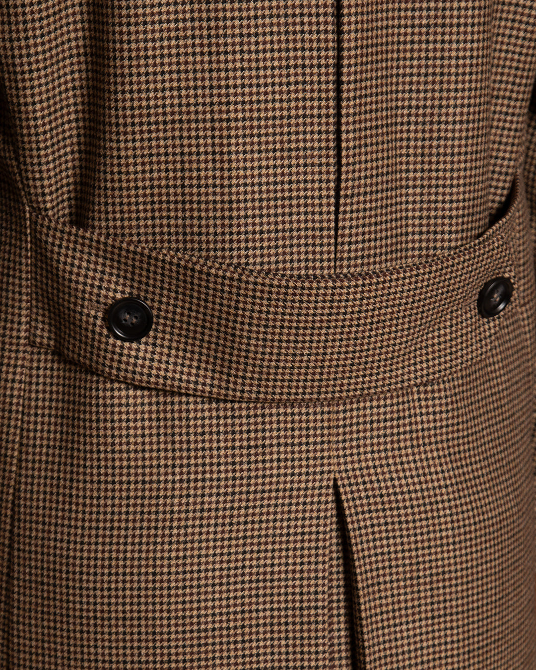 Cappotto Pied de Poule Nocciola