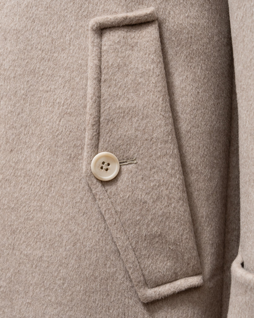 Cappotto Napoleone Sabbia in Lana e Seta
