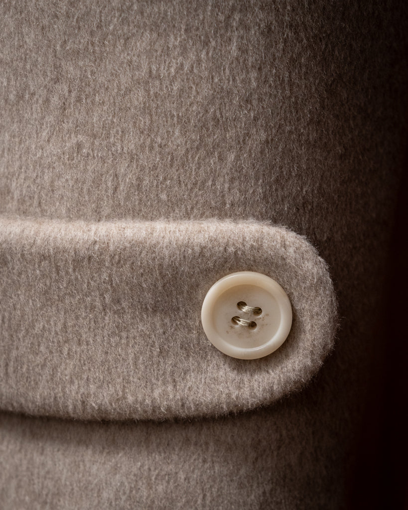 Cappotto Napoleone Sabbia in Lana e Seta