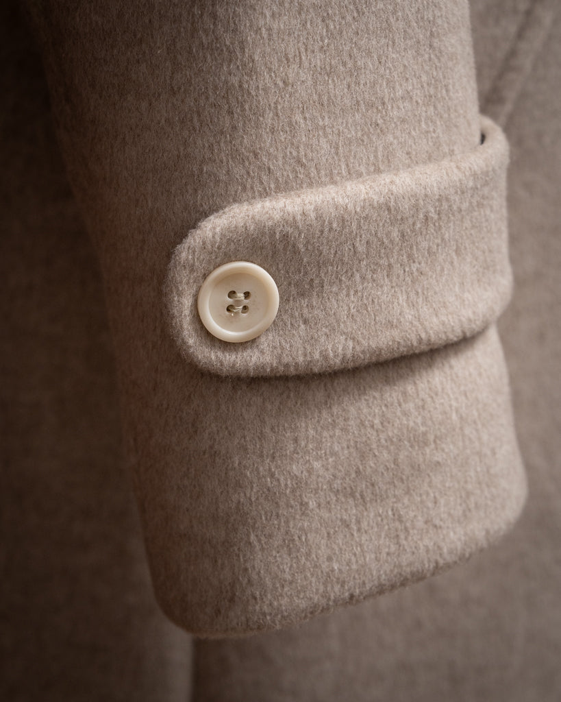 Cappotto Napoleone Sabbia in Lana e Seta