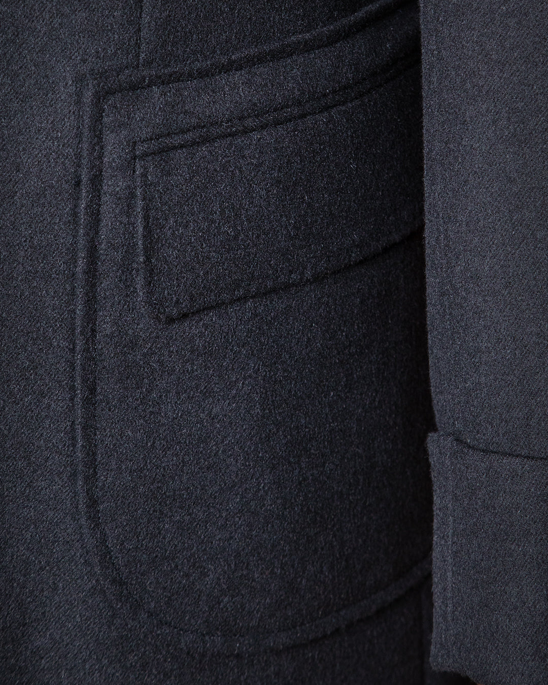 Cappotto Ulster Nero Cashmere Lana Seta