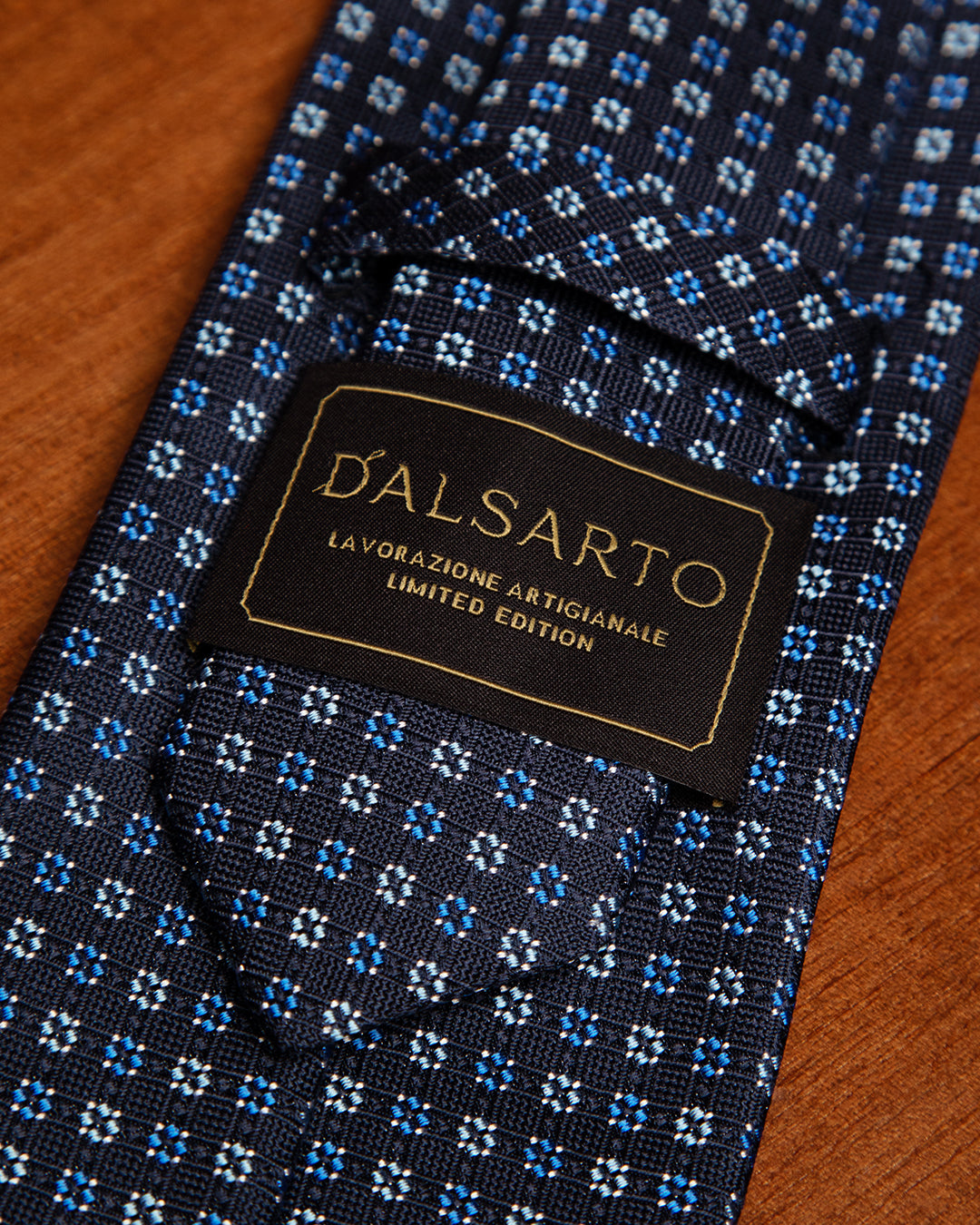 Blue Tie with Light Blue Micro Checks