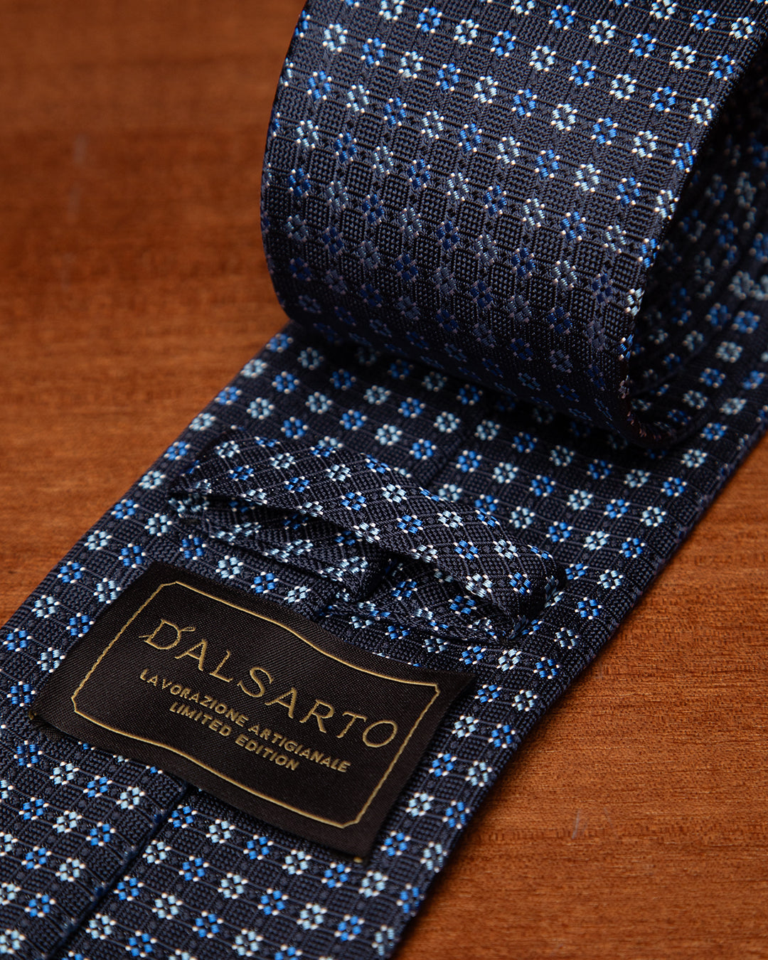 Blue Tie with Light Blue Micro Checks