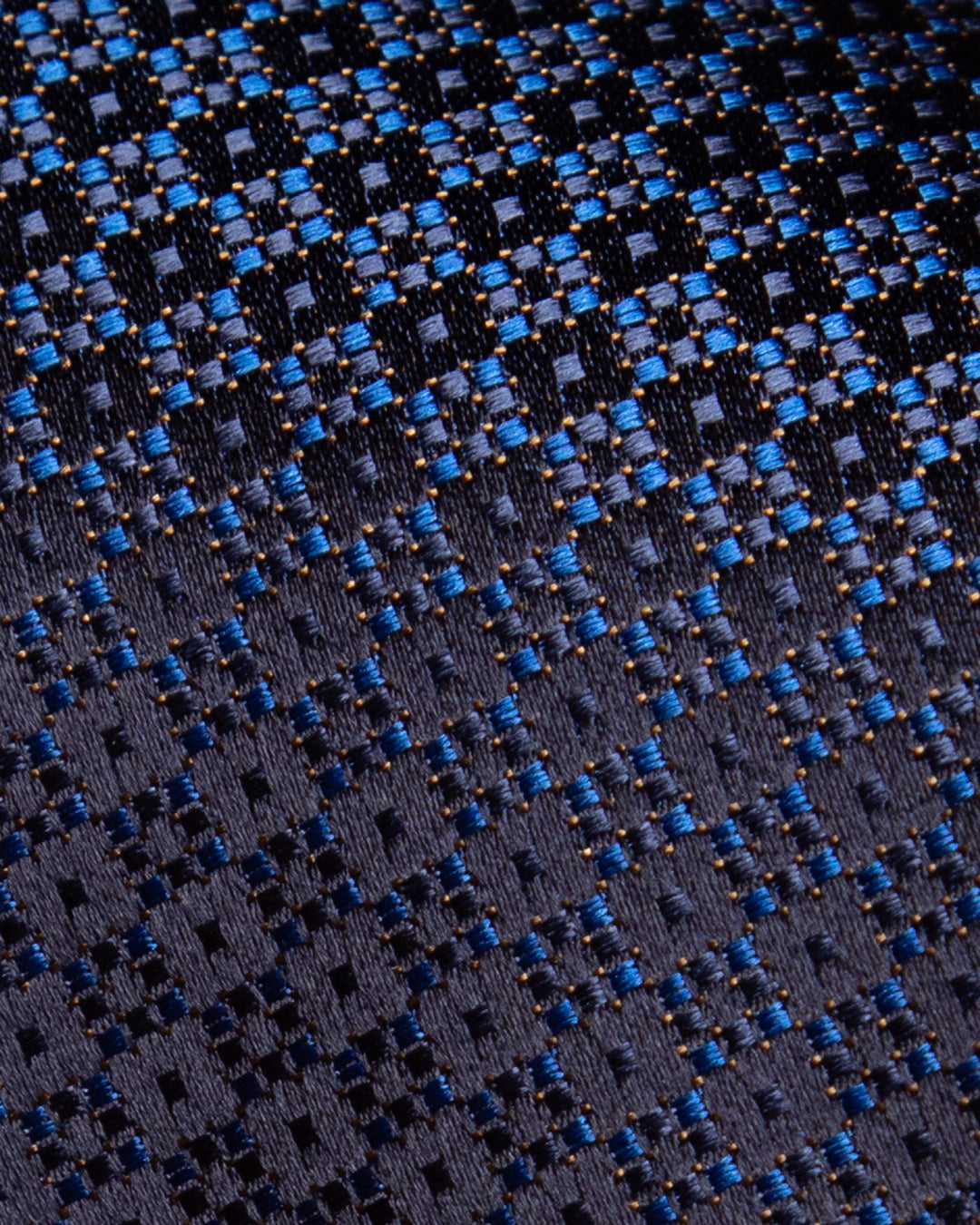 Blue Silk Tie with Diamonds