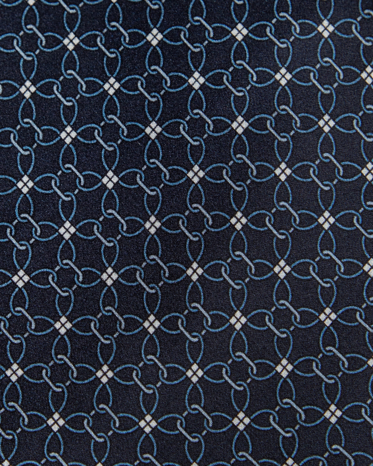 Blue Tie with Chain Pattern