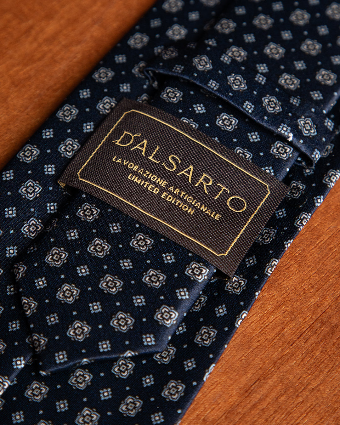 Dark Blue Tie with Micro-Pattern
