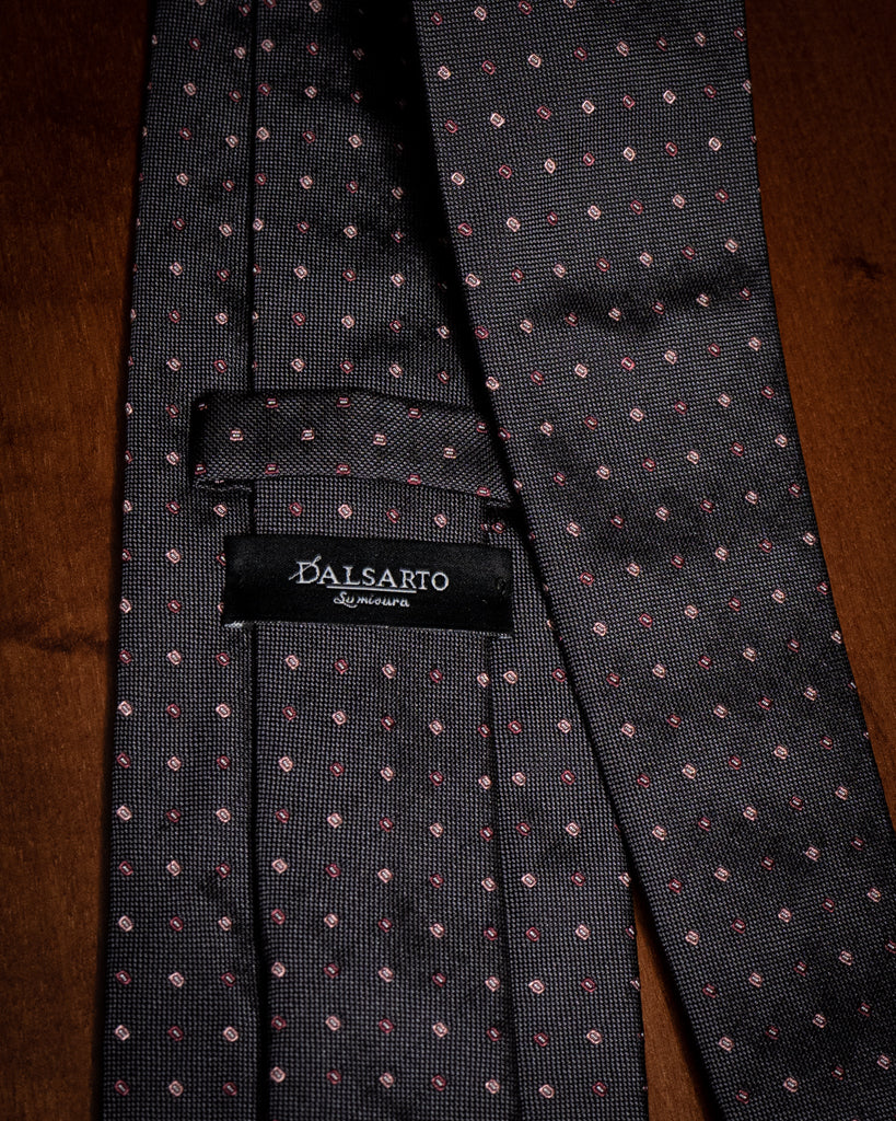 Brown Tie with Pink Designs