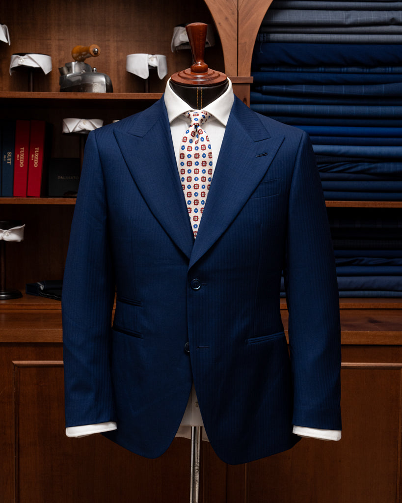 Bernini Light Blue Herringbone Jacket