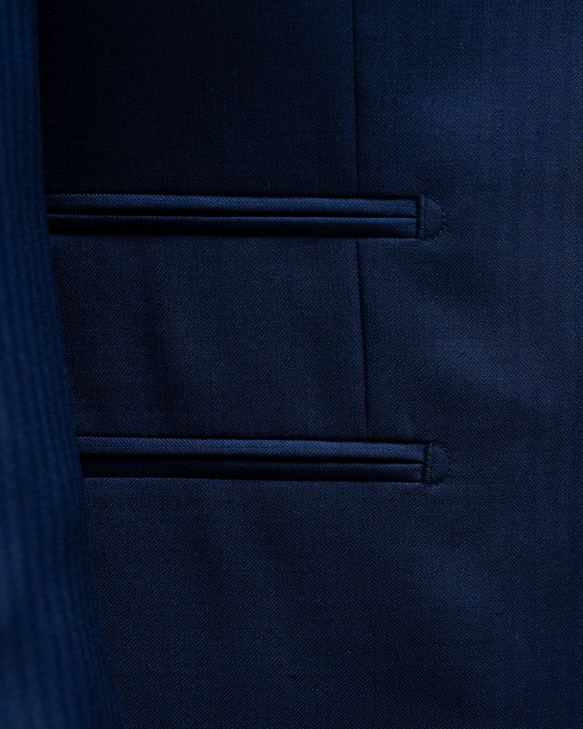 Bernini Light Blue Herringbone Jacket